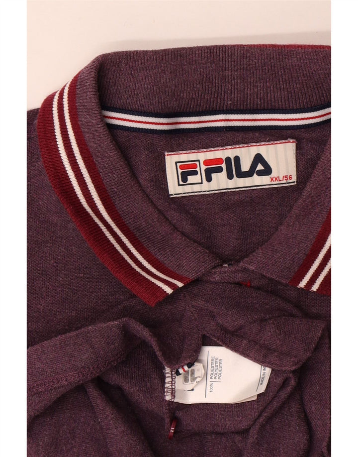 Fila Polo Homme IT 56 2XL Bordeaux Polyester