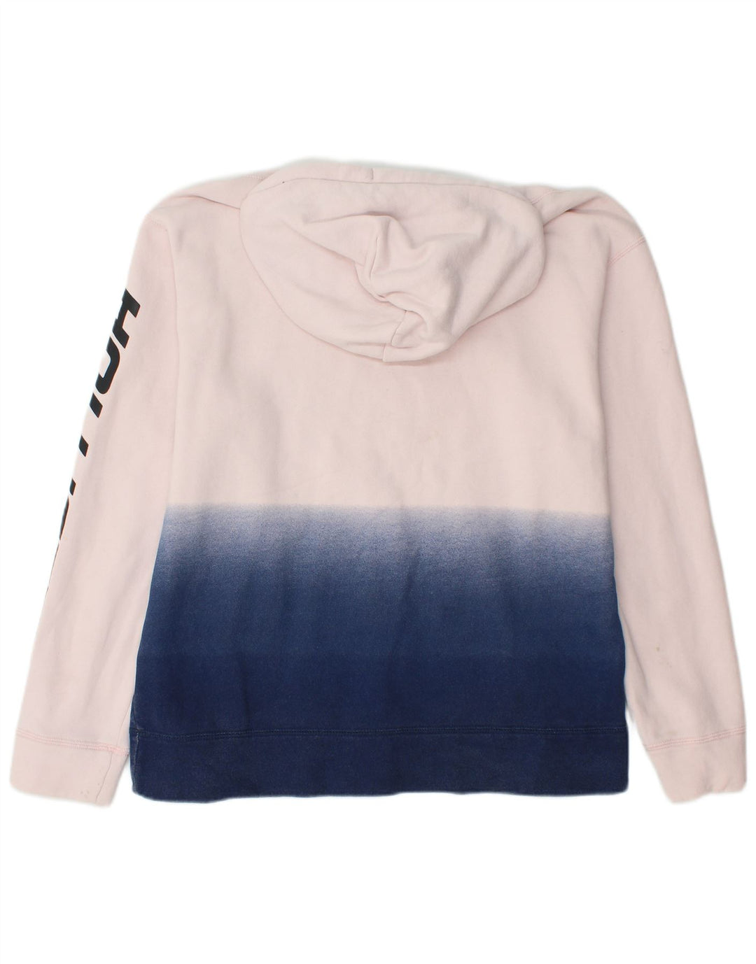 HOLLISTER Pull à capuche graphique pour hommes, grand, en coton color block blanc