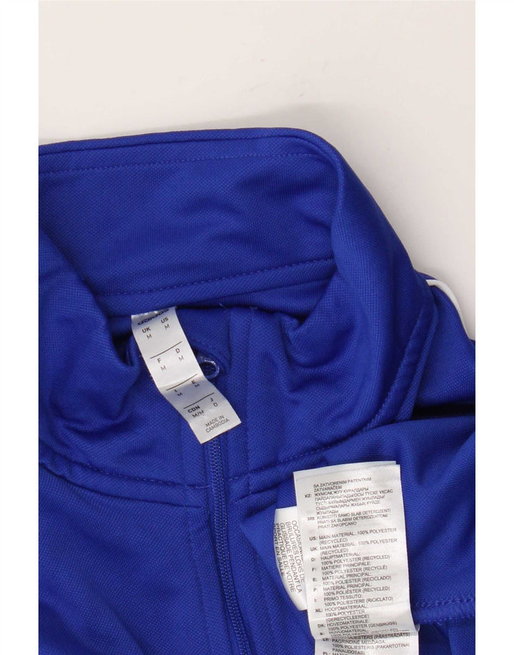 Adidas Homme Aeroready Zip Neck Pull Survêtement Haut Bleu Moyen Polyester