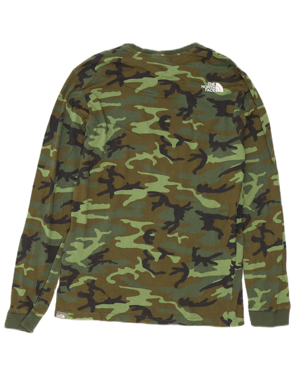 The North Face Haut à manches longues pour homme en coton camouflage vert petit