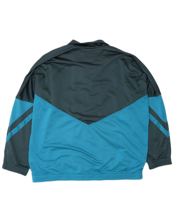 Diadora Veste de survêtement graphique pour hommes UK 42 Large Bleu Colorblock