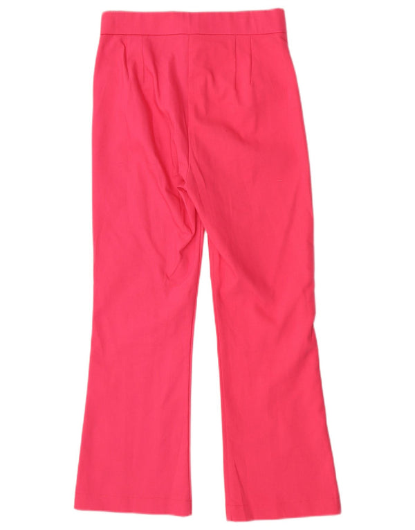 Zara Pantalon décontracté taille haute bootcut pour femme, petit W24 L24, coton rose