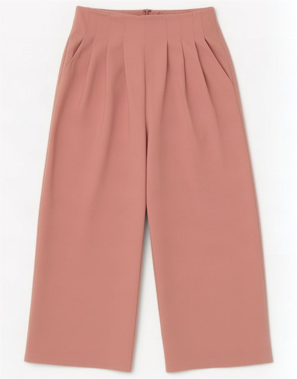 Topshop Pantalon court taille haute pour femme UK 8 Small W27 L23 Rose