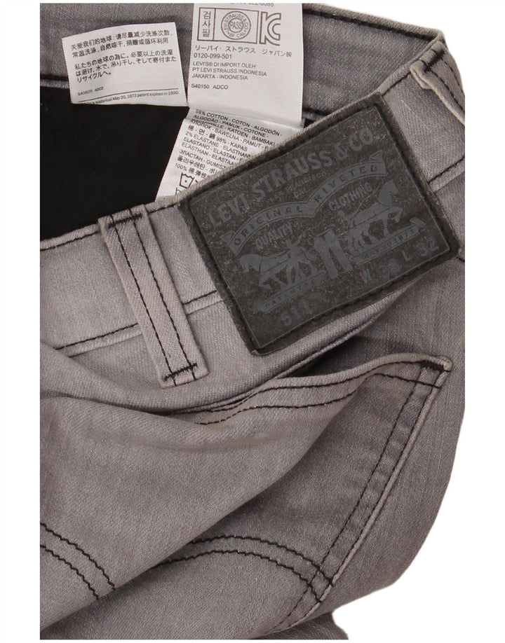 Levi's Jean Slim 511 Homme W38 L32 Gris Coton