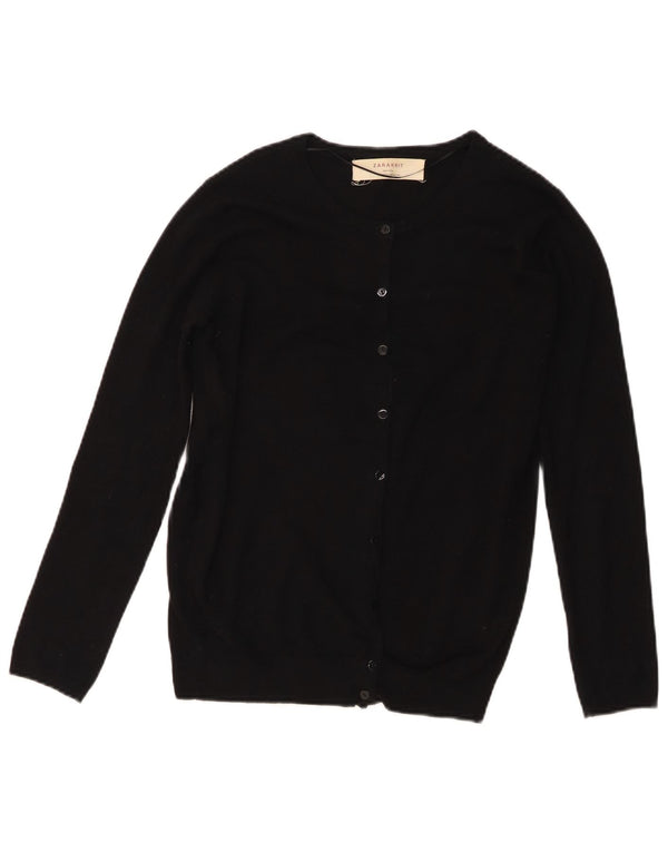 Zara Cardigan Femme Pull UK 12 Medium Noir