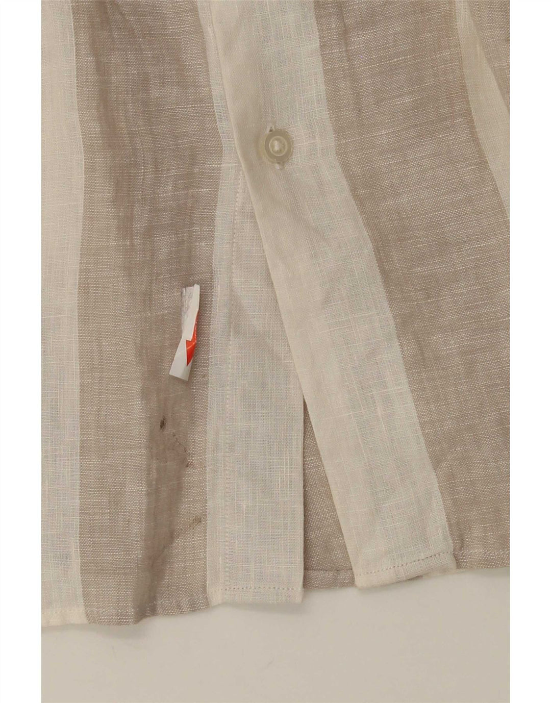 Massimo Dutti Chemise Homme Lin Rayé Beige Moyen
