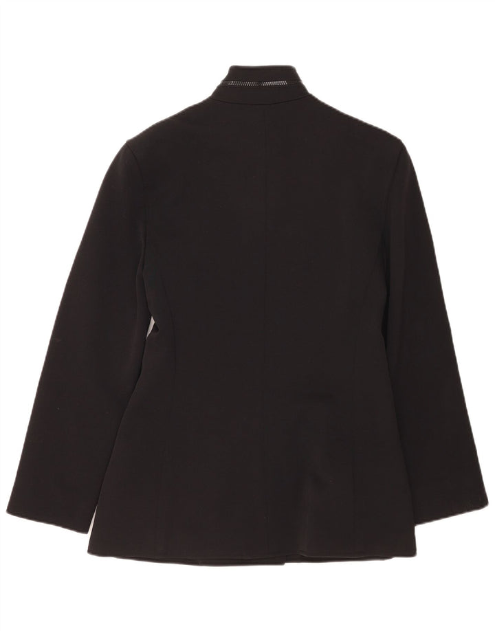 Genny Manteau Croisé Femme IT 42 Moyen Noir Polyamide
