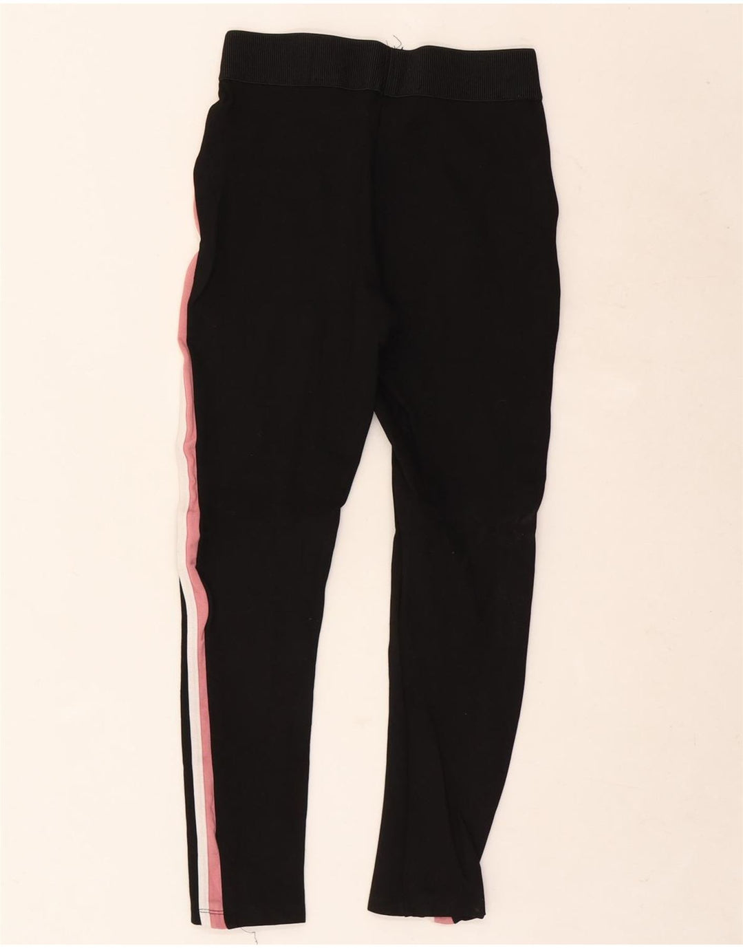 Zara Leggings Femme UK 10 Petit Noir Rayé