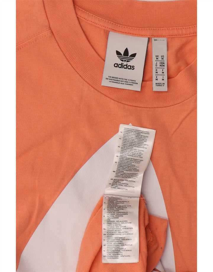 Adidas T-shirt graphique pour homme en coton orange moyen