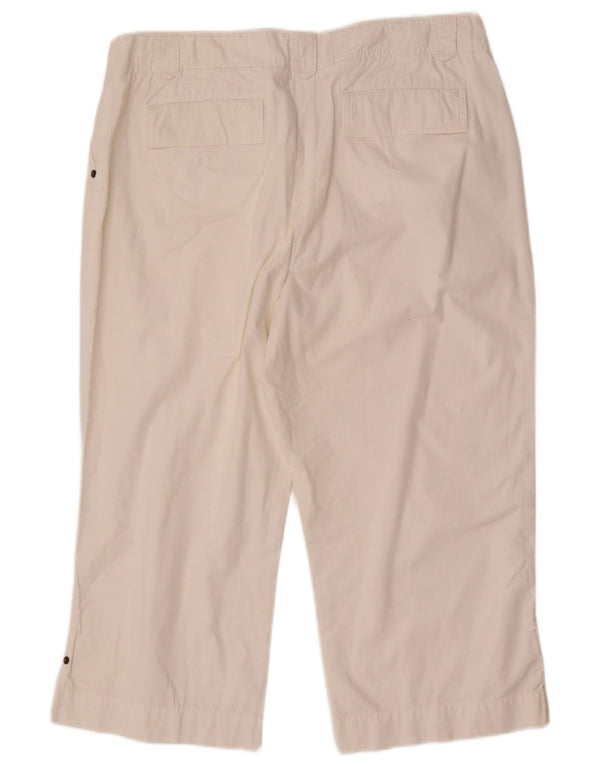 Marks & Spencer Pantalon capri taille haute pour femme UK 18 XL W34 L22 Blanc