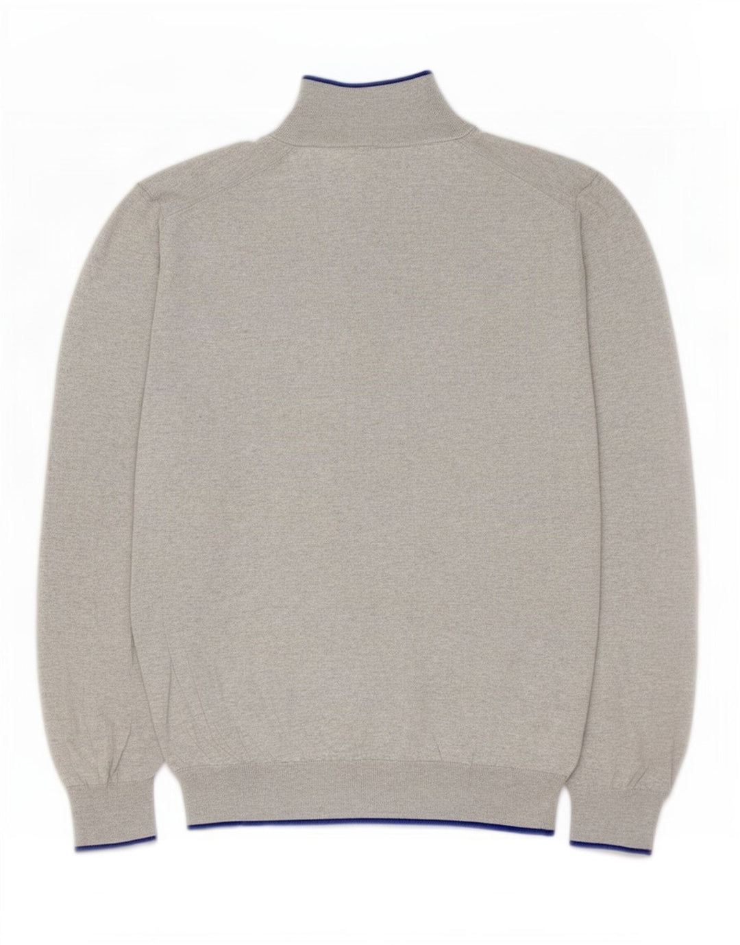 Massimo Dutti Pull à col boutonné pour homme en coton moucheté gris Taille L