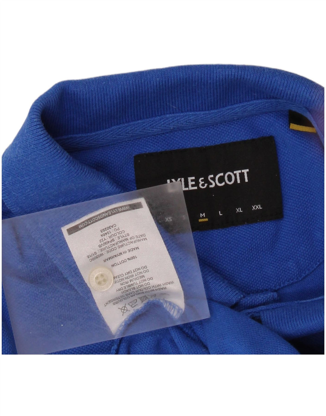 LYLE & SCOTT Polo Homme Bleu Moyen Coton