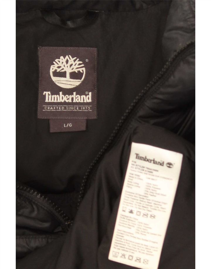 Timberland Veste rembourrée pour homme UK 40 Large Noir Nylon