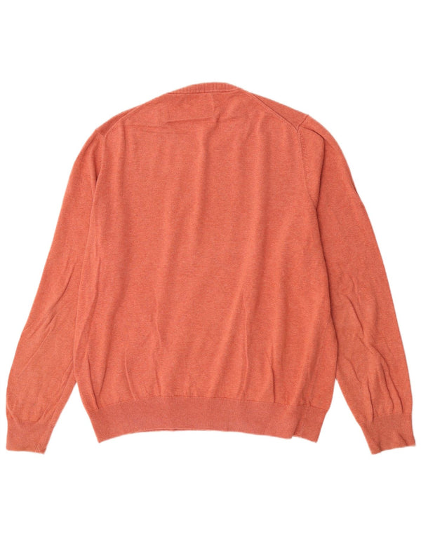 Marks & Spencer Pull à col rond pour homme XL Orange Coton