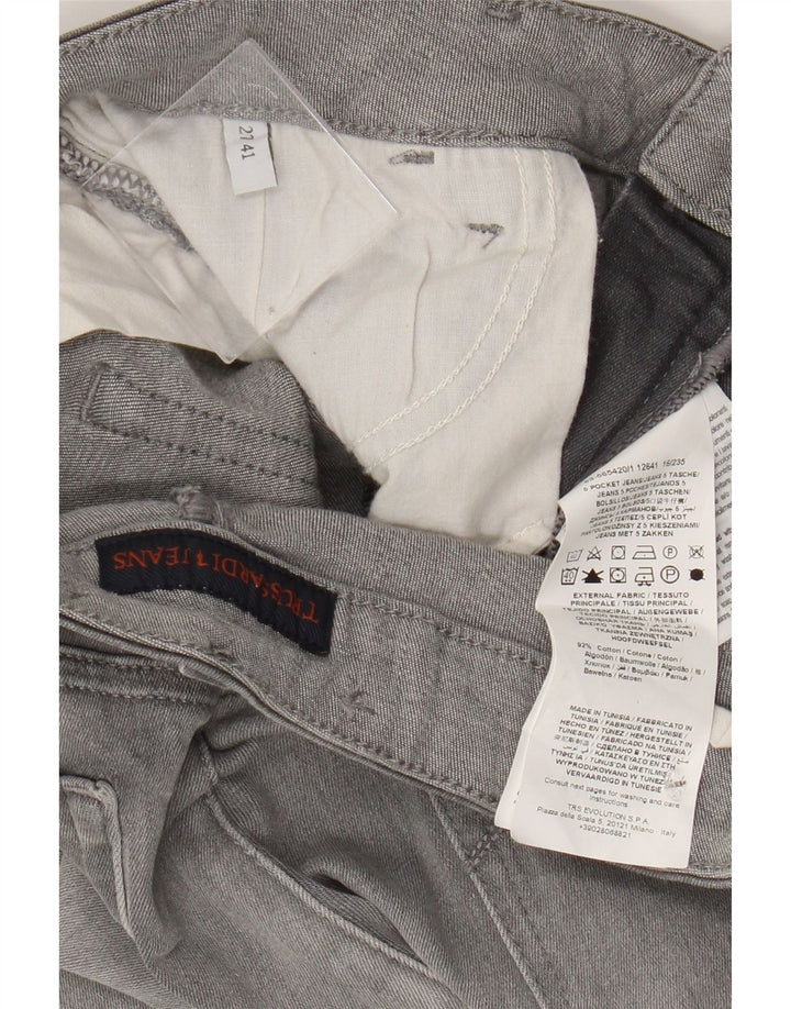 TRUSSARDI Jean Droit W27 L25 Gris Coton Femme