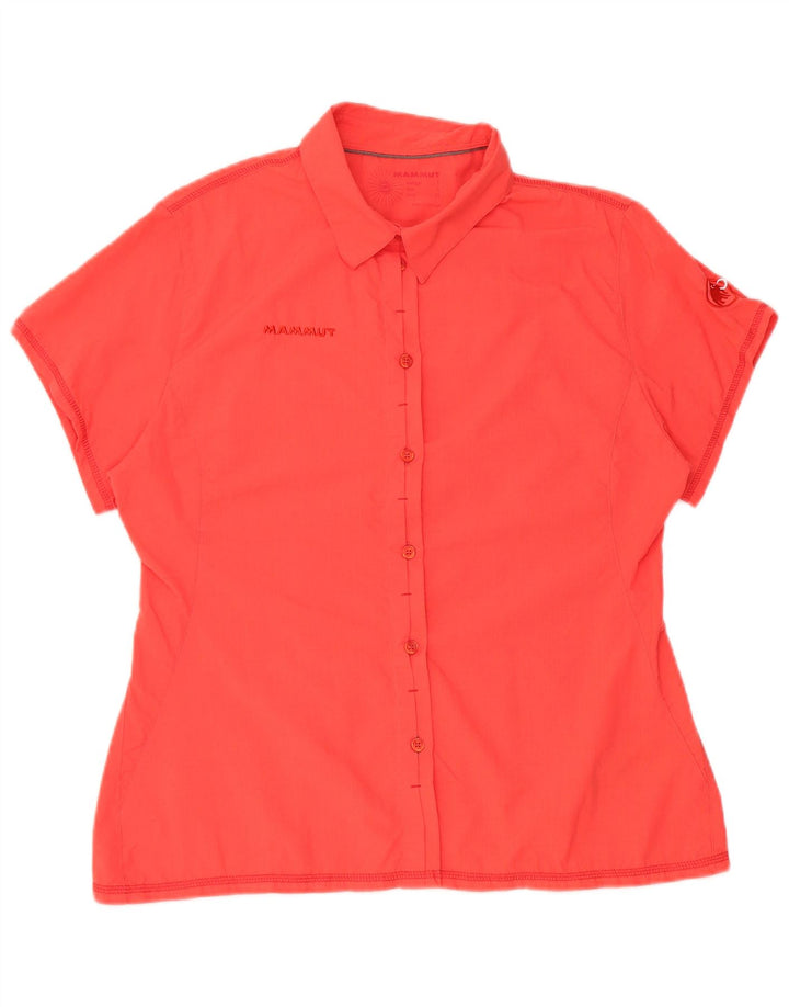 Mammut Chemise graphique à manches courtes pour femme UK 14 Large Rouge Polyamide