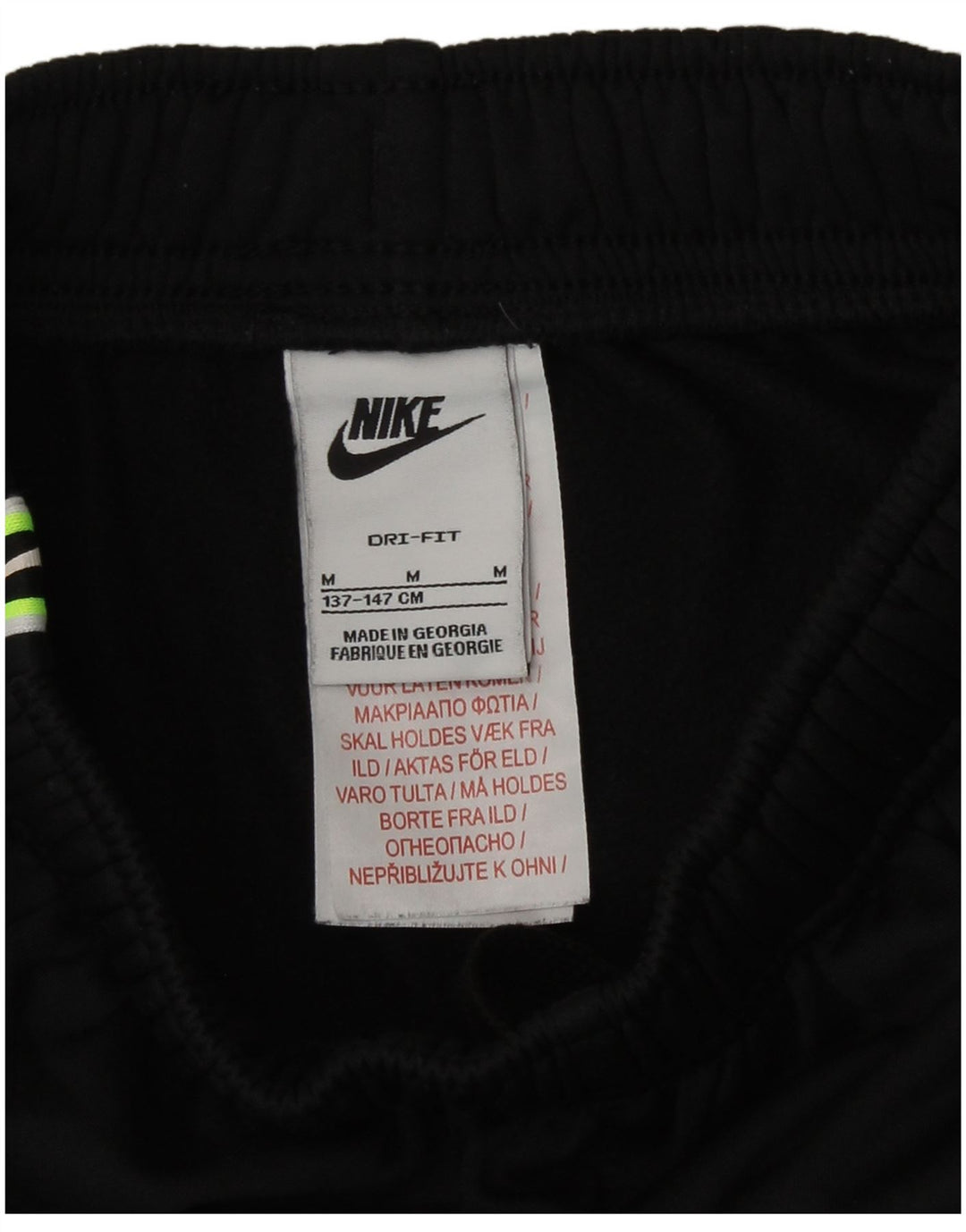 Short de sport Nike Dri Fit Graphic pour garçon 10-11 ans Noir moyen Polyester