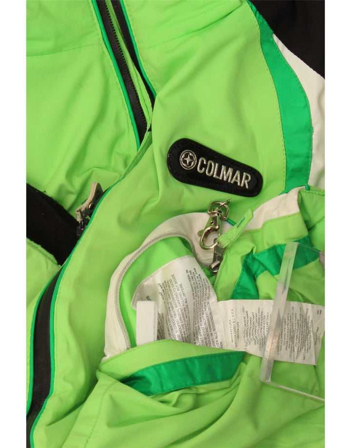 Colmar Veste de ski surdimensionnée à capuche pour femme IT 40 XS Vert Colourblock