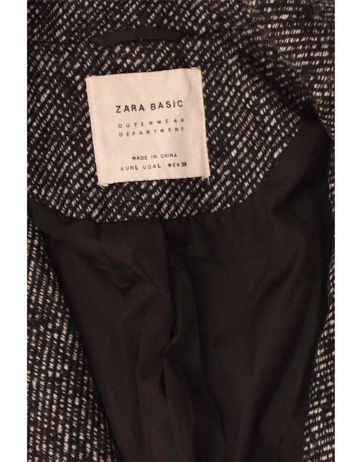 Zara Femme Pardessus UK 16 Grande Laine Grise