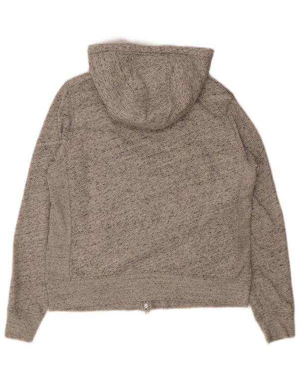 Abercrombie & Fitch Pull à capuche zippé Sherpa pour femme UK 16 Large Gris