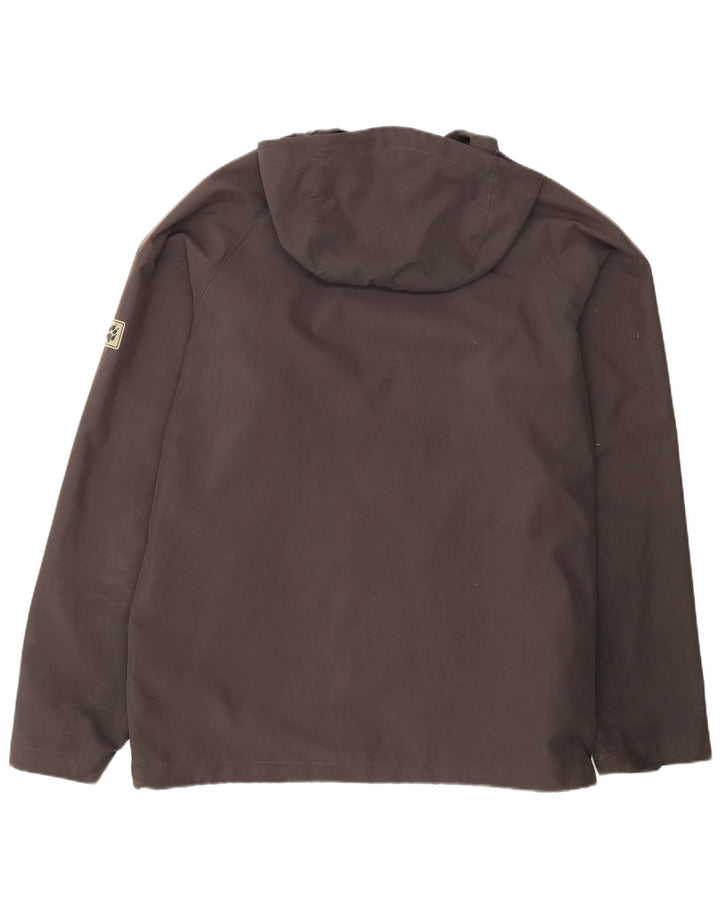 JACK WOLFSKIN Veste de pluie à capuche pour homme UK 48 2XL Noir Polyester