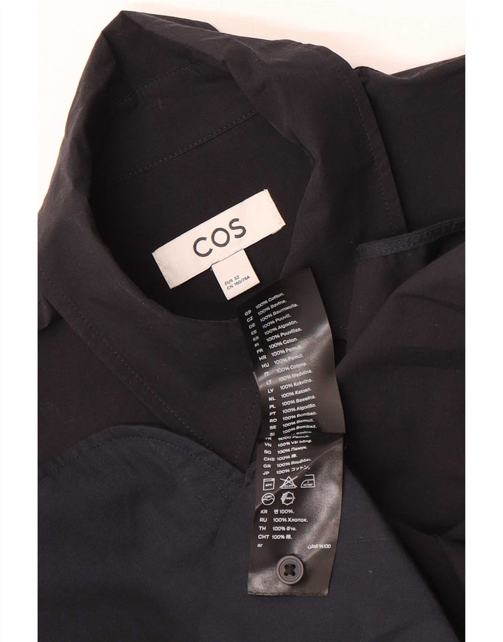 Cos Robe droite surdimensionnée pour femme EU 32 2XS Coton noir