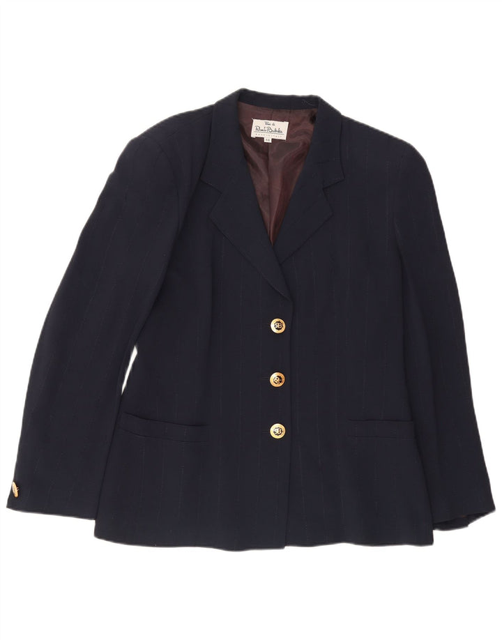 Renato Balestra Veste Blazer 3 Boutons Femme IT 48 XL Bleu Marine Acétate