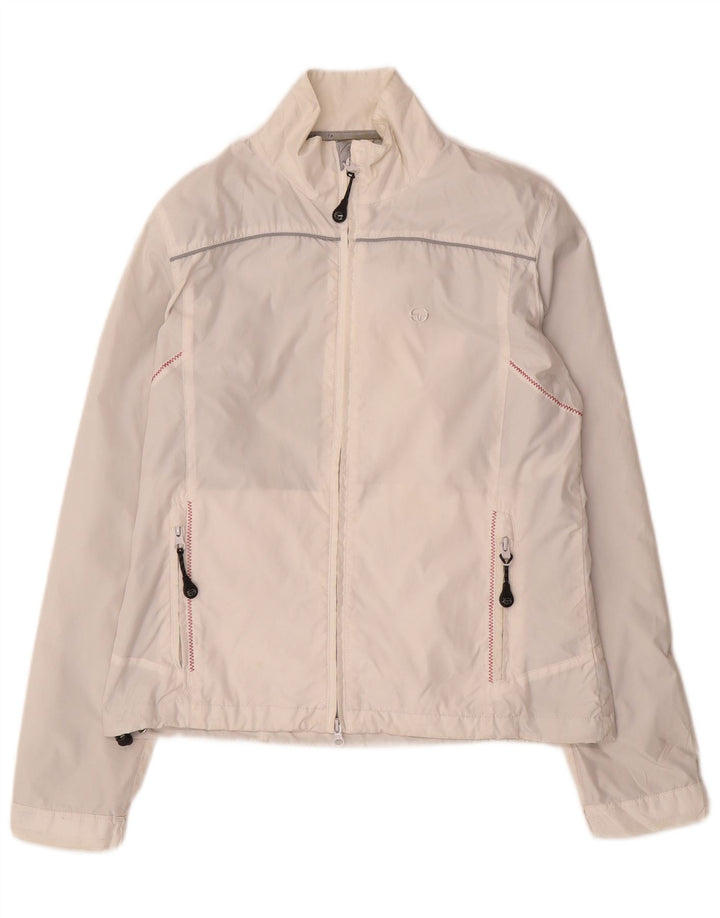 SERGIO TACCHINI Veste de Pluie Femme IT 42 Medium Blanc Polyester