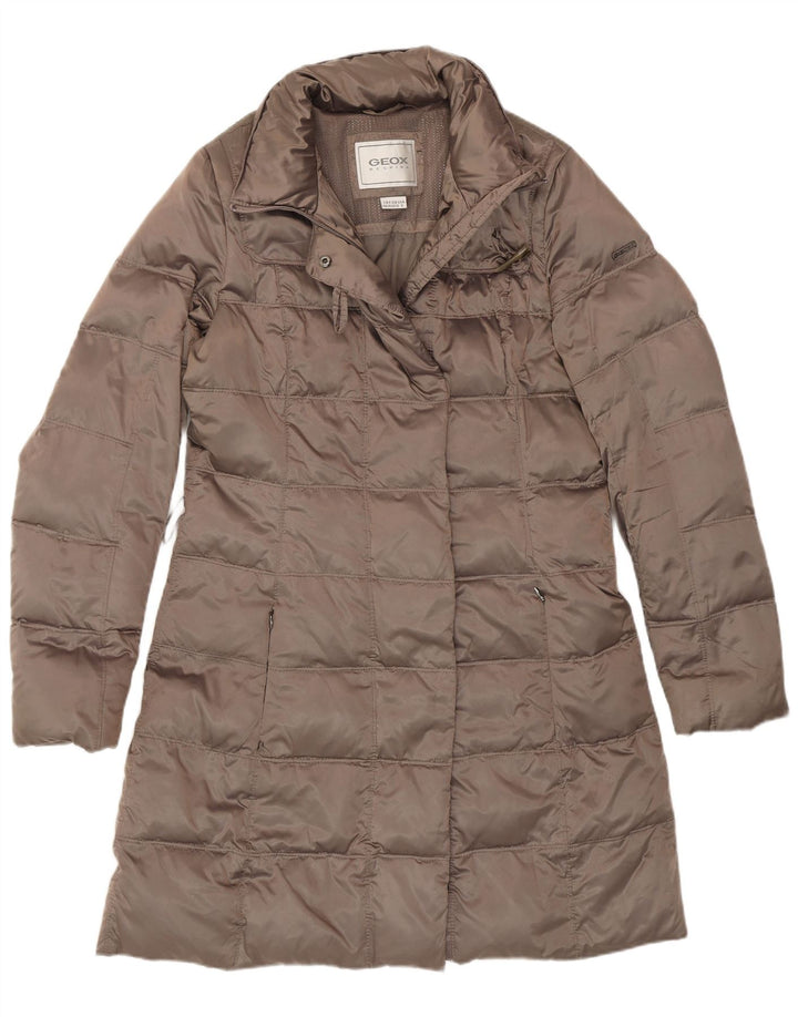 Geox Manteau matelassé Respira pour femme UK 10 Small Marron Polyester