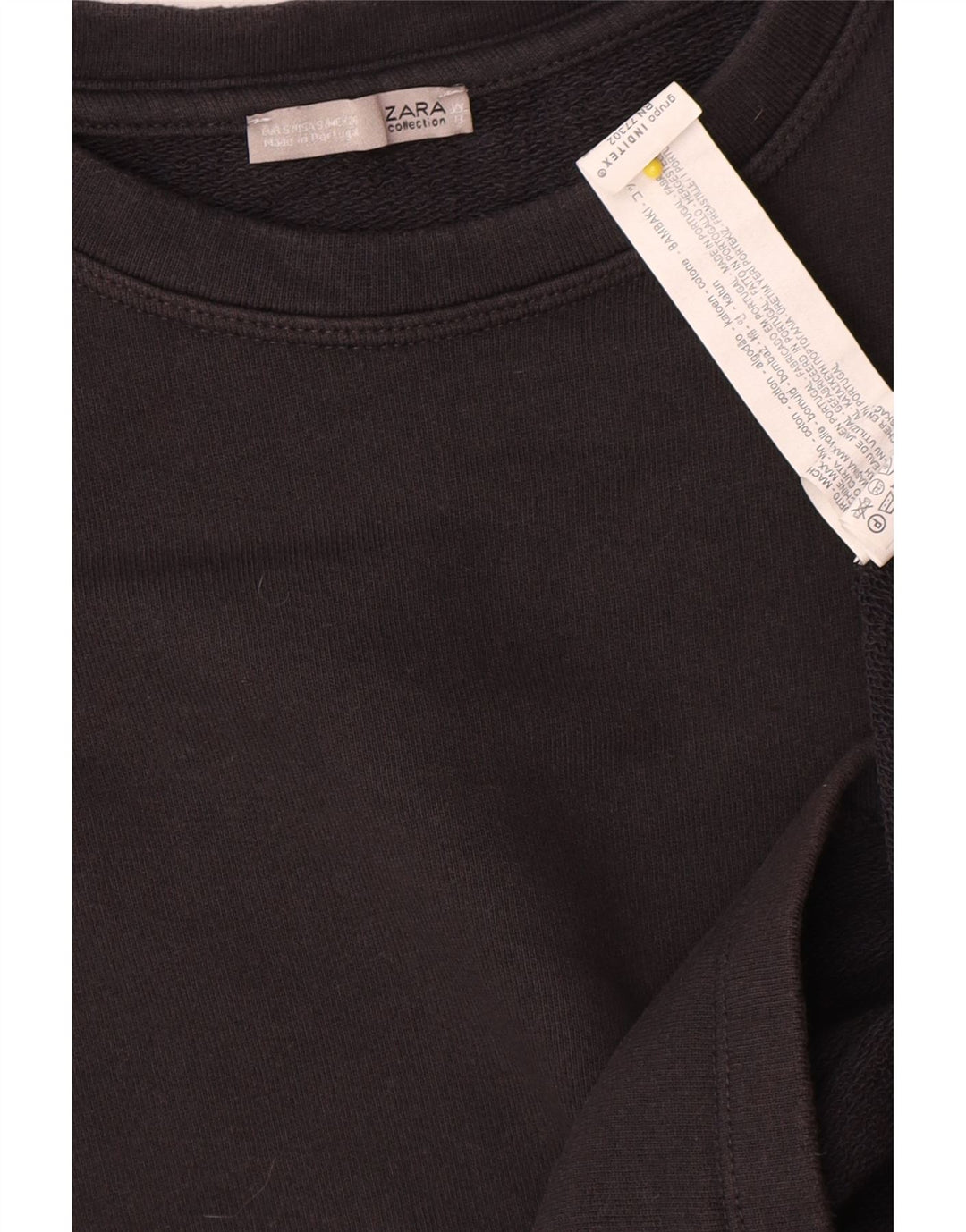 Zara Homme Sweatshirt Jumper Petit Coton Noir