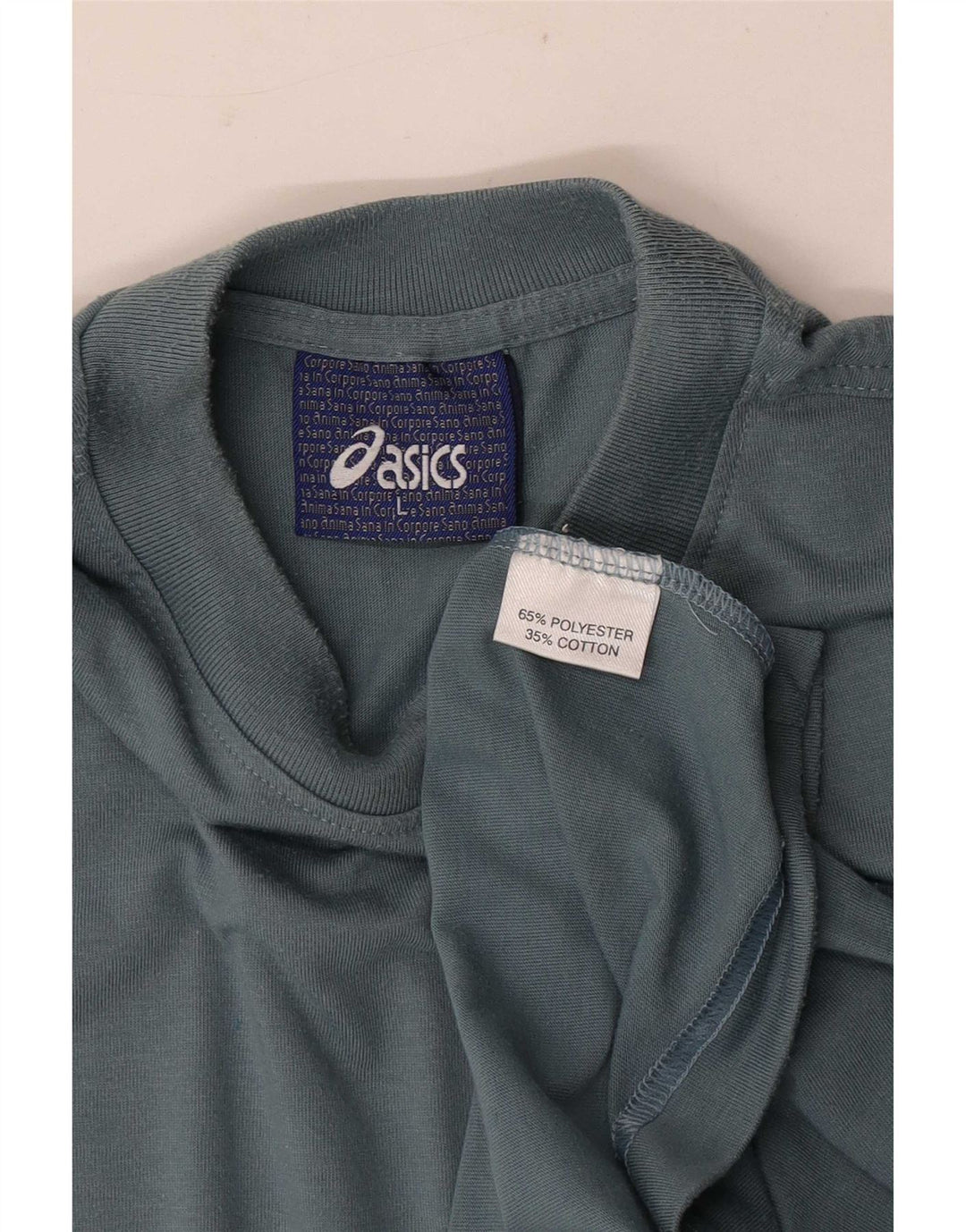 Asics T-Shirt Homme Haut Grand Bleu Polyester