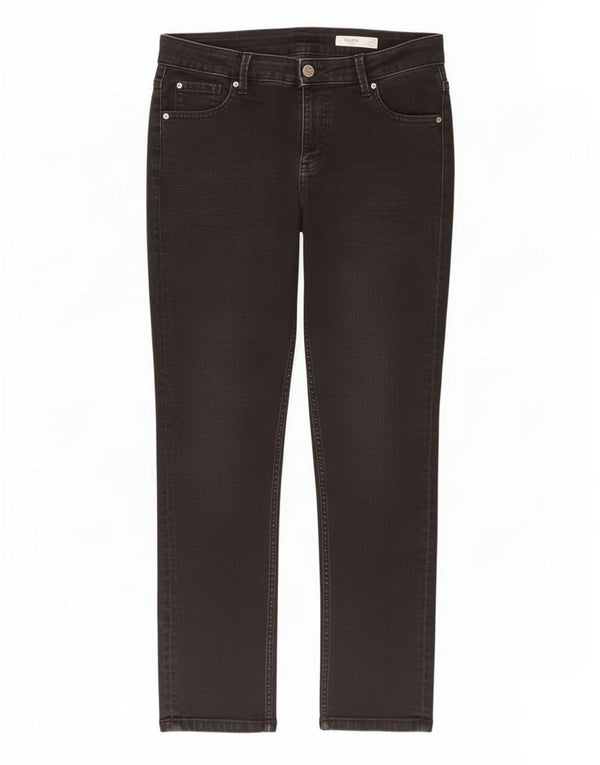 Marks & Spencer Womens The Lily Crop Jeans UK 14 Large W32 L25 Black