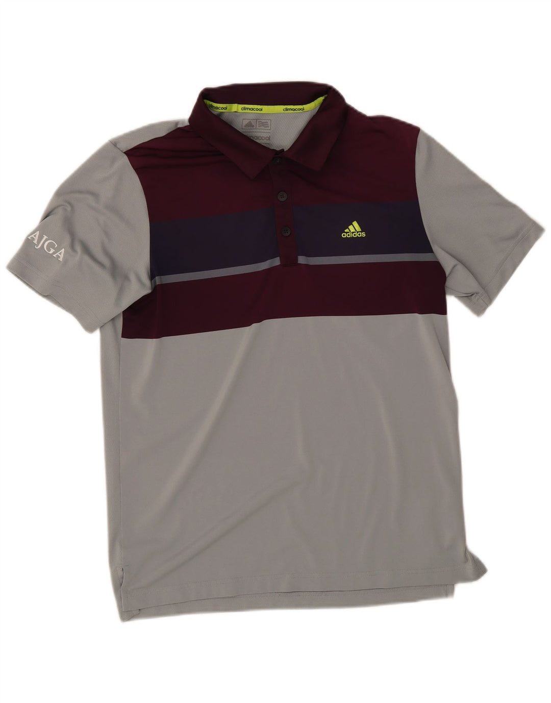 Adidas Homme Climacool Polo Petit Gris Colorblock Polyester