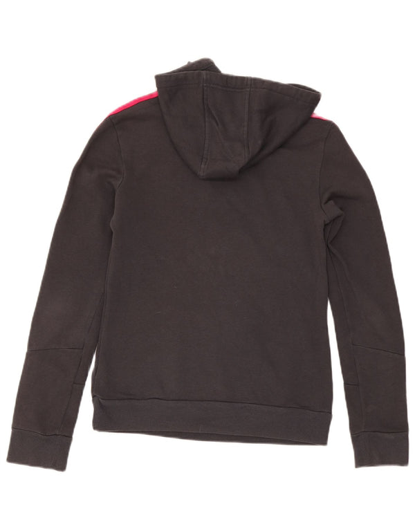 Adidas Pull à capuche graphique pour femme UK 4/6 XS Gris Coton
