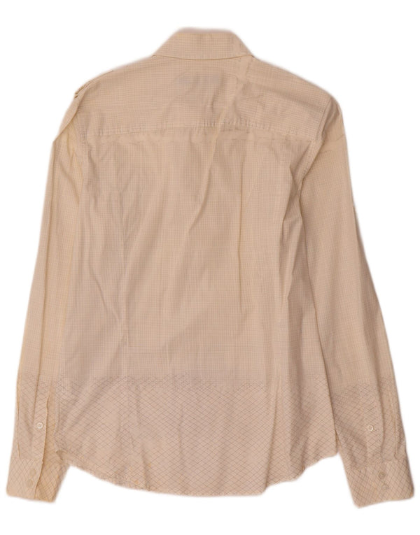 Calvin Klein Jeans Chemise Homme Medium Off White Check Coton