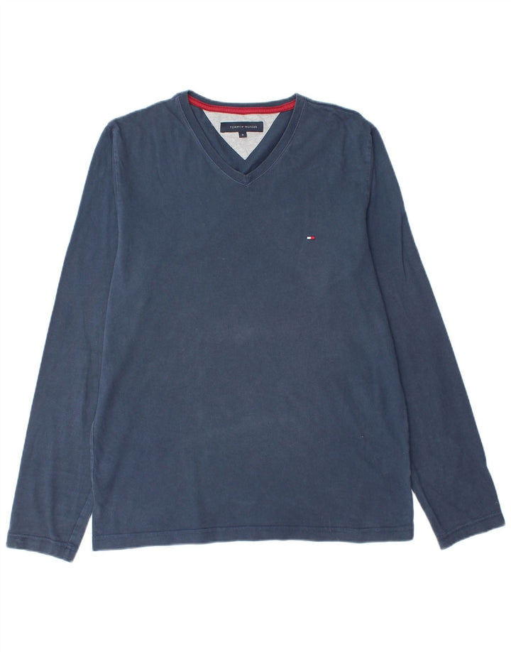 TOMMY HILFIGER Top Homme Manches Longues Bleu Marine Moyen Coton
