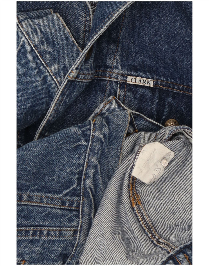 CLARK Veste en Jean Homme UK 38 Bleu Moyen Coton