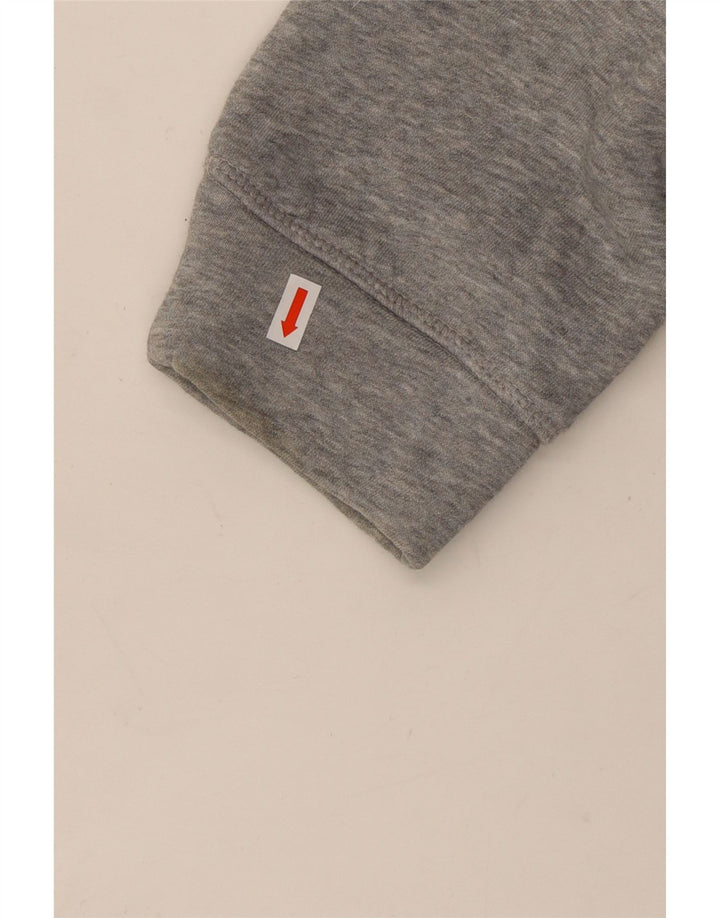 TOMMY HILFIGER Pull à capuche graphique surdimensionné pour femme UK 14 Gris moyen