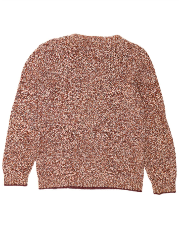 Fat Face Pull Col Ras du Cou Homme Marron Moyen Moucheté Coton
