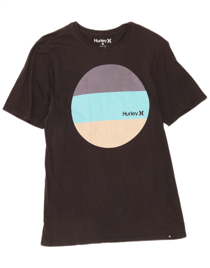 Hurley T-Shirt Graphique Homme Noir Moyen Coton