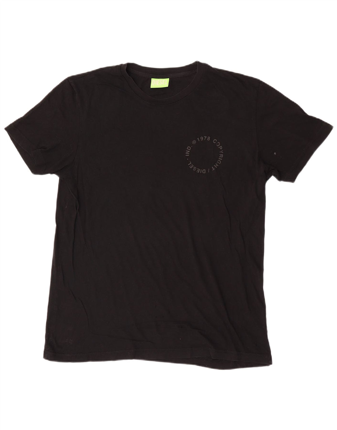 Diesel T-Shirt Graphique Homme Top XL Noir Coton