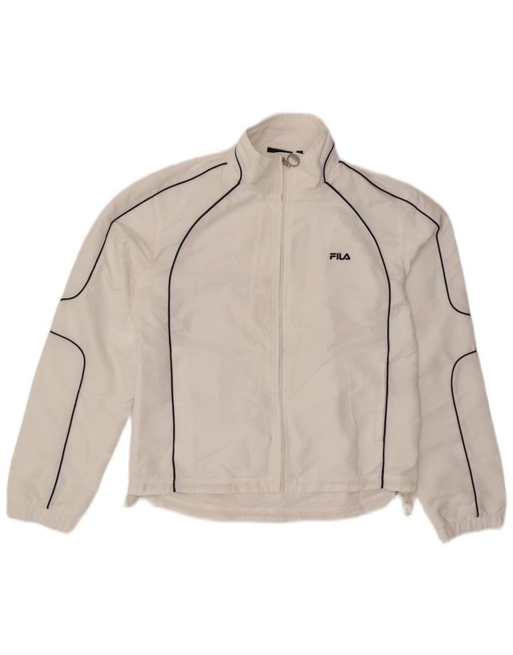 Fila Veste de survêtement pour femme UK 16 Large Blanc Polyester