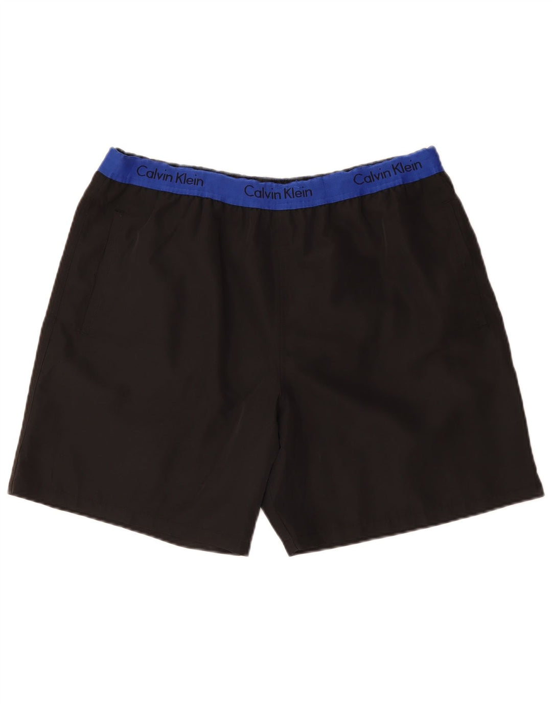 CALVIN KLEIN Short de Bain Graphique Homme XL Noir Colorblock Polyester