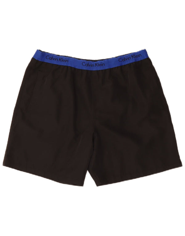 CALVIN KLEIN Short de Bain Graphique Homme XL Noir Colorblock Polyester