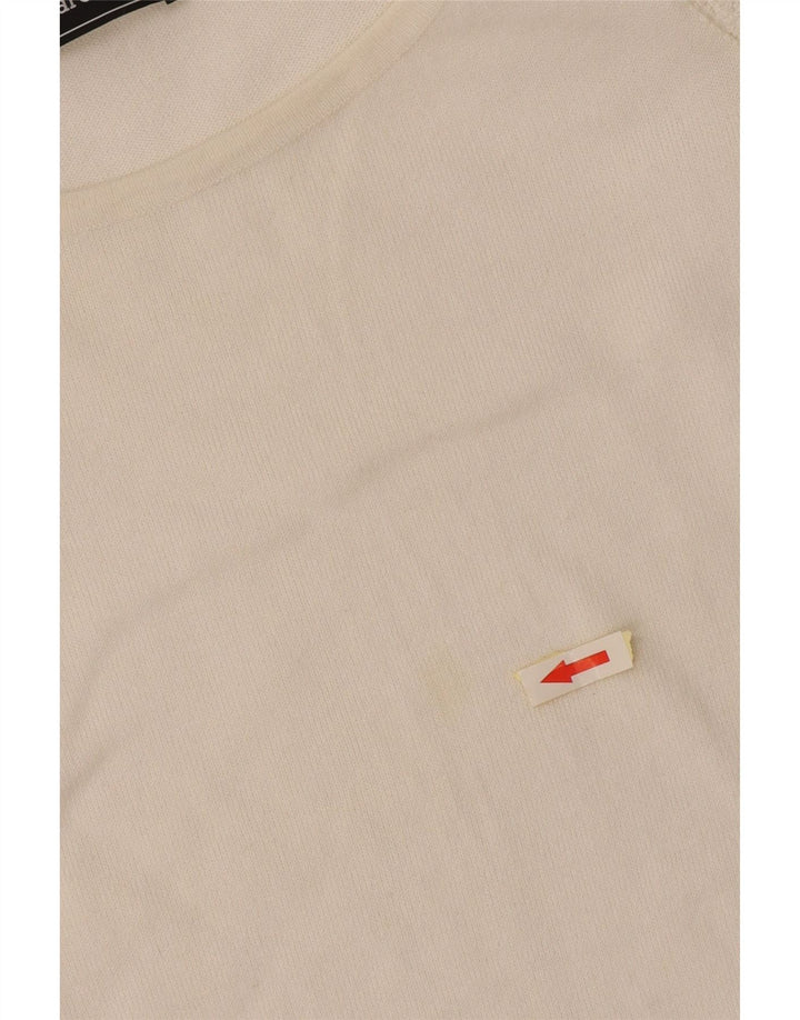 Roccobarocco Chemisier court pour femme UK 8 Petit Blanc