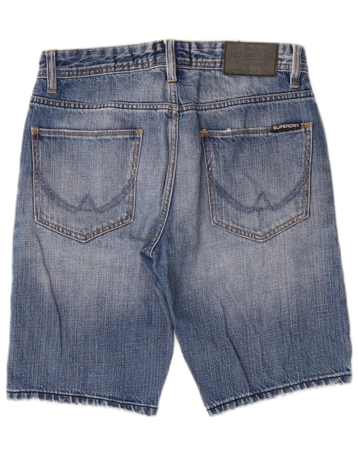 SUPERDRY Short en jean slim effet vieilli W28 bleu moyen en coton pour homme