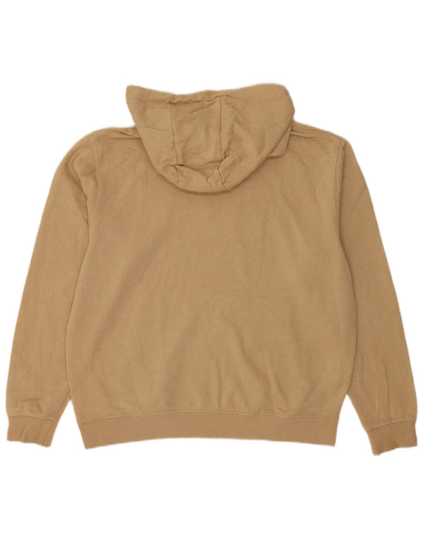 Ellesse Pull à capuche graphique pour homme en coton beige Large