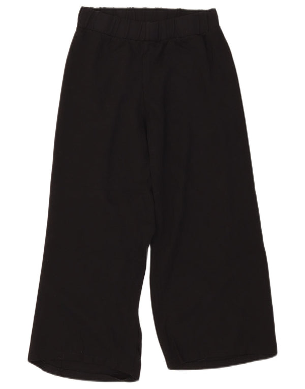 Zara Pantalon décontracté à jambe large pour fille 13-14 ans W24 L24 Noir Viscose
