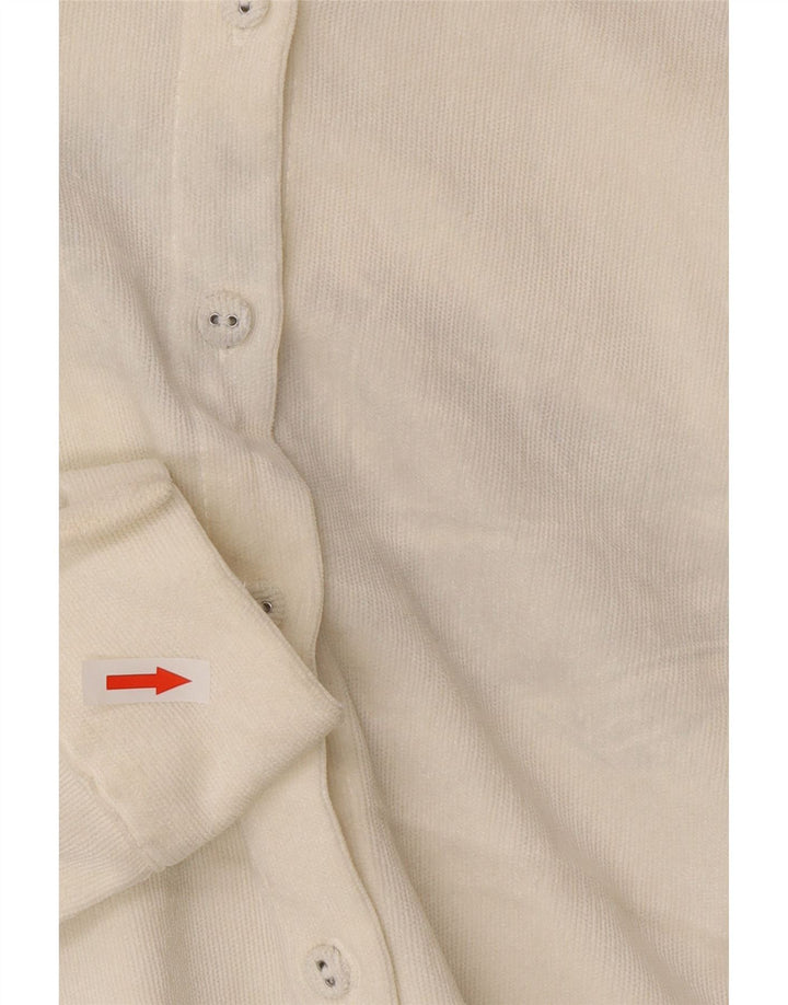 Zara Chemise surdimensionnée pour femme UK 14 Polyester blanc moyen
