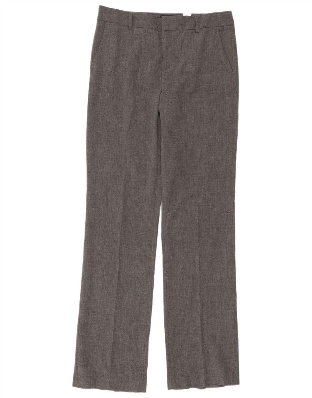 Zara Pantalon de costume droit pour femme EU 40 Medium W30 L34 Gris Polyester